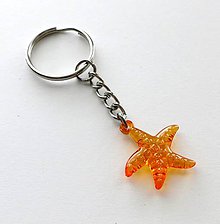 Kľúčenky - Kľúčenky detské - morská hviezdica (oranžová) - 8904393_