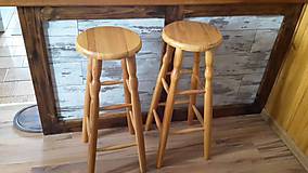 Nábytok - Barová drevená stolička jelša - 8902593_