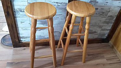 Nábytok - Barová drevená stolička jelša - 8902598_