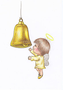 Kresby - Anjelik  (a zvonček) - 8905340_