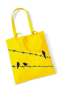 Nákupné tašky - Taška - vtáci na drôte - 8906831_