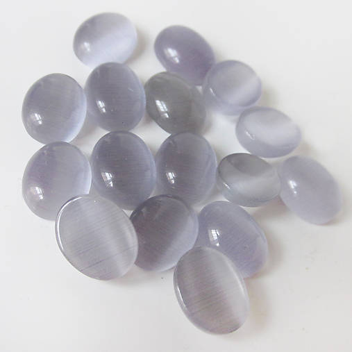 Komponenty - Mačacie oko skl.kab. / ovál 8x10mm (Amethyst Light) - 8908310_