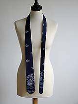 Pánske doplnky - pánska kravata s ornamentom - 8909211_