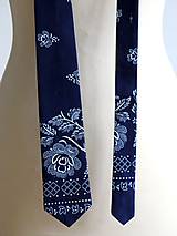 Pánske doplnky - pánska kravata s ornamentom - 8909213_