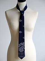 Pánske doplnky - pánska kravata s ornamentom - 8909214_