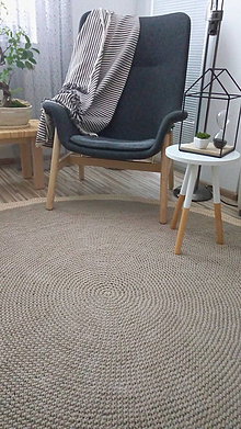Úžitkový textil - Veľký okrúhly koberec - priemer 200 centimetrov - 8906734_