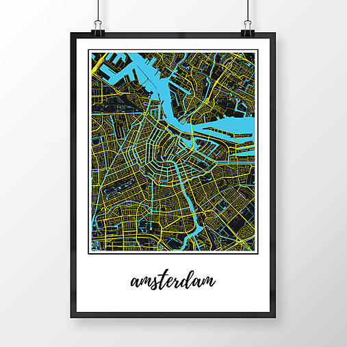 Obrazy - AMSTERDAM, klasický, čierny - 8912180_