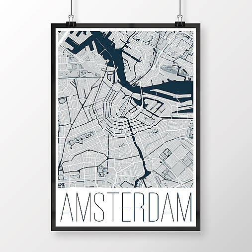 AMSTERDAM, moderný, svetlomodrý