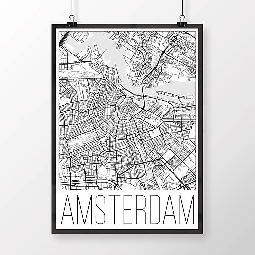 Obrazy - AMSTERDAM, moderný, biely - 8913125_