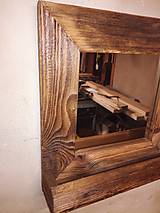 Zrkadlá - Zrkadlo s policou"staré drevo" - 8913341_
