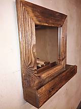 Zrkadlá - Zrkadlo s policou"staré drevo" - 8913342_