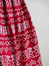Sukne - červená folk sukňa Čičmany - 8915584_