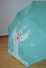 Iné doplnky - ručne maľovaný dáždnik - anjel - 8915703_