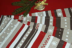 Úžitkový textil - Prestieranie Vianočné pásiky - 8925028_