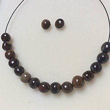 Náhrdelníky - náhrdelník s korálkami tigrieho oka - 8923262_