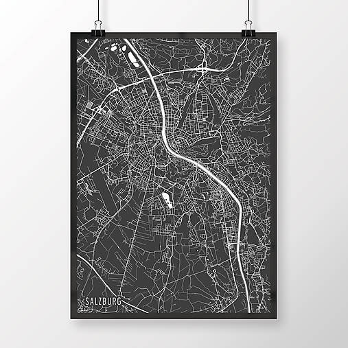 Obrazy - SALZBURG, minimalistický, tmavošedý - 8929239_