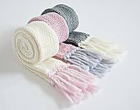 Detské doplnky - Detský pletený šál - ružový - 8934225_