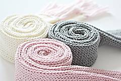 Detské doplnky - Detský pletený šál - ružový - 8934229_