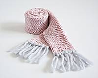 Detské doplnky - Detský pletený šál - ružový - 8934231_