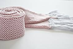 Detské doplnky - Detský pletený šál - ružový - 8934235_