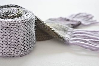 Detské doplnky - Detský vlnený šál - fialový melír - 8932635_