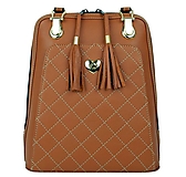 Batohy - Kožený ruksak z pravej hovädzej kože v horčicovej farbe - 8931270_