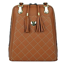 Batohy - Kožený ruksak z pravej hovädzej kože v horčicovej farbe - 8931270_