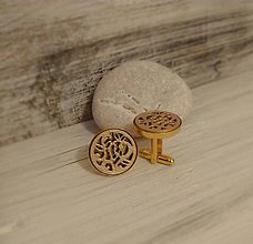 Pánske šperky - Manžetové gombíky "Láska" (zlaté) - 8930984_