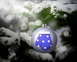 Grafika - Vianočná guľa (grafický obrázok) (rukavica) - 8932124_