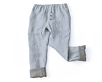 Detské oblečenie - Obojstranné nohavice MAX sivé (5-6 rokov) - 8940864_