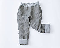 Detské oblečenie - Obojstranné nohavice MAX sivé (5-6 rokov) - 8940865_