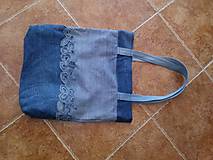 Nákupné tašky - Modrá džínsová taška - 8940838_