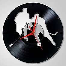 Hodiny - Ice Hockey / Hokejista - Vinyl clocks (vinylové hodiny) - 8944286_