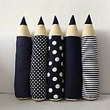 Detský textil - Tmavomodré ceruzky - 8943050_