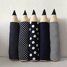 Úžitkový textil - Tmavomodré ceruzky - 8943050_