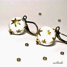 Náušnice - Malé zimné a vianočné náušnice (Hvězdičky) - 8951683_