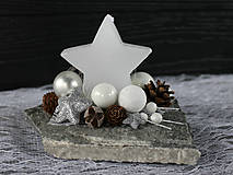 Dekorácie - hviezdička na kameni_ vianočné aranžmá - 8950842_