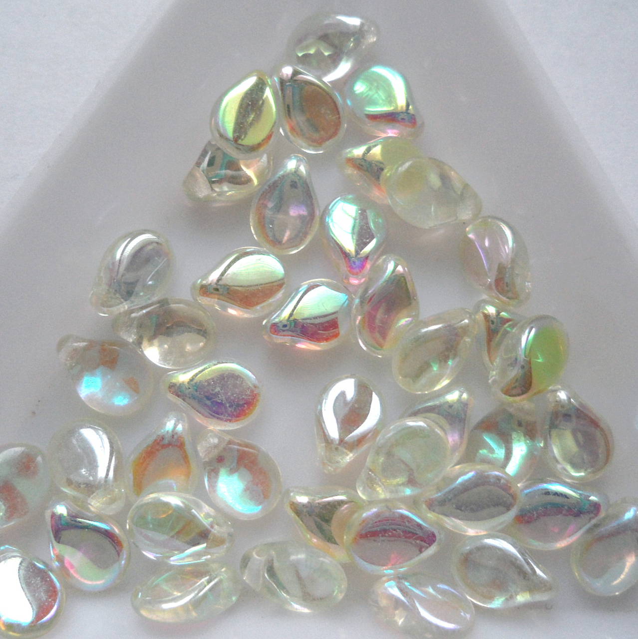Preciosa PIP™ 7x5mm-1ks (crystal green rainbow)