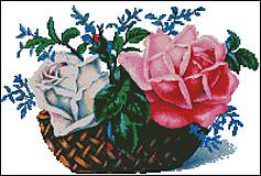 Návody a literatúra - F067 Ruže v košíku - 8948792_