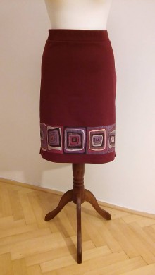 Sukne - Ručne maľovaná sukňa - 8951161_