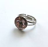 Prstene - Swarovski rivoli 12 mm - prsteň (Vintage Rose) - 8956810_
