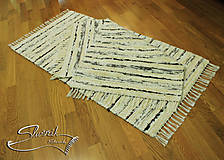 Úžitkový textil - Ručne tkaný koberec KOBERČEKY SLUŠŇÁK 60 cm šírka hnedý - 8955733_