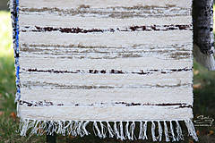 Úžitkový textil - Ručne tkaný koberec KOBERČEKY SLUŠŇÁK 60 cm šírka hnedý - 8955734_