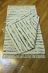 Úžitkový textil - Ručne tkaný koberec KOBERČEKY SLUŠŇÁK 60 cm šírka hnedý - 8955735_