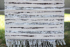 Úžitkový textil - Ručne tkaný koberec KOBERČEKY SLUŠŇÁK 60 cm šírka hnedý - 8955739_