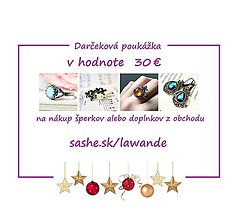 Darčekové poukážky - Vianočná darčeková poukážka 30€ - 8958720_