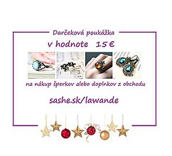 Darčekové poukážky - Vianočná darčeková poukážka 15€ - 8958722_