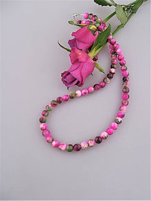 Náhrdelníky - divoká ruža náhrdelník jadeit - 8959680_