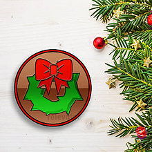 Dekorácie - Vianočná grafická čokoláda (vianočný veniec) - 8961211_