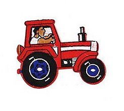 Galantéria - Nažehľovačka Červený traktor (NZ31) - 8966329_